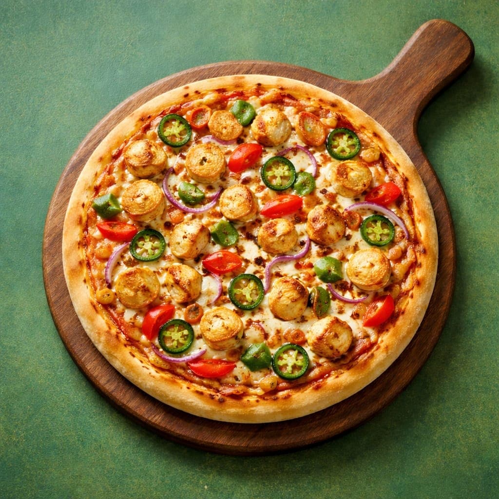 Thin Crust Chicken Pizza