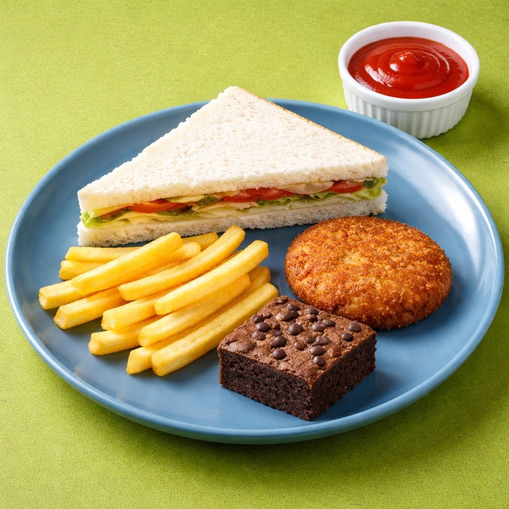 Veg. Sandwich & Cutlet Combo